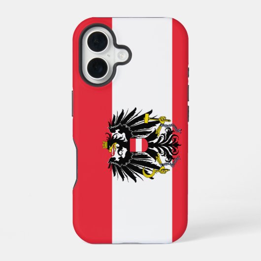 オーストリアの国旗 / オーストリアの旗 iPhone 16ケース (裏面)