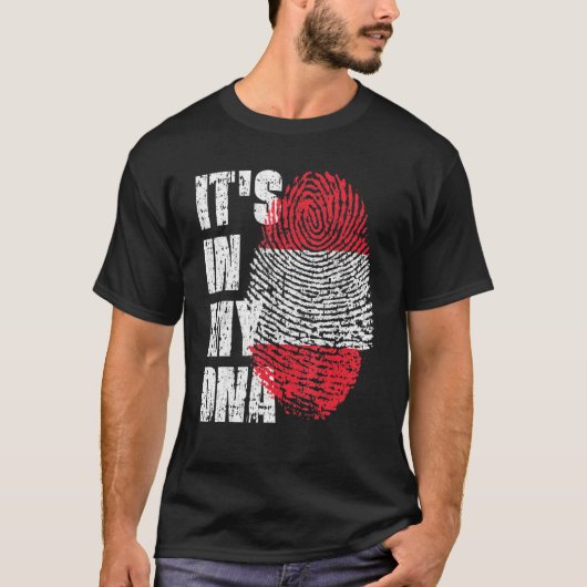 オーストリアの国旗 オーストリア人である Tシャツ (正面)
