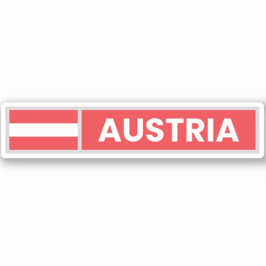 オーストリアの国旗 シール (正面)