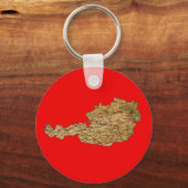オーストリアの地図キーチェーン キーホルダー (正面)