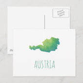 オーストリアの地図 ポストカード (正面/裏面)