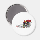 オーストリアの地図 マグネット (正面/裏面)