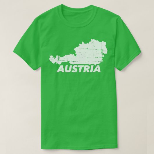 オーストリアの地図 Tシャツ (デザイン正面)