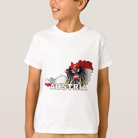 オーストリアの地図 Tシャツ (正面)