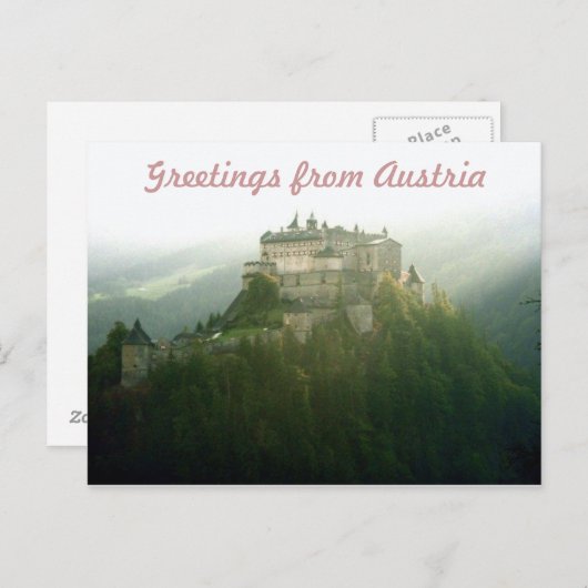 オーストリアの城はがき ポストカード (正面/裏面)
