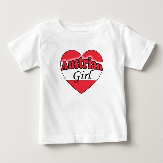 オーストリアの女の子 ベビーTシャツ (正面)