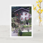 オーストリアの家 ポートレート カード (黄色い花)