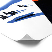 オーストリアの山、冬のスキースポーツ、ヴィンテージ旅行 ポスター (角)