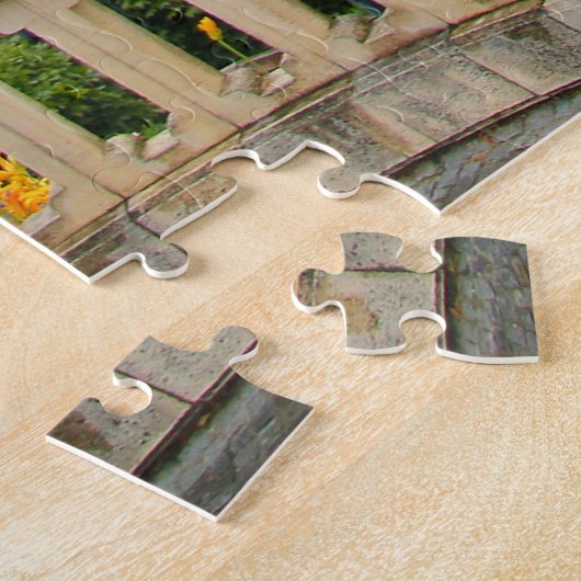 オーストリアの庭園と町を持つメルク修道院 ジグソーパズル (側面)