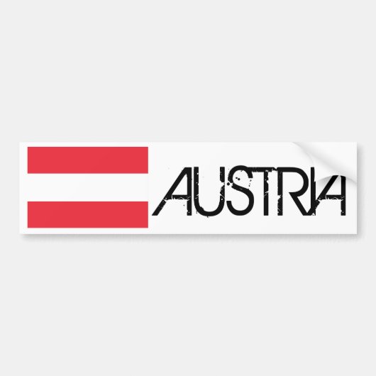 オーストリアの旗 バンパーステッカー (正面)