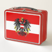 オーストリアの旗 メタルランチボックス (正面)