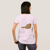 オーストリアの旗＋地図＋テキストTシャツ Tシャツ (裏面フル)