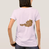 オーストリアの旗＋地図＋テキストTシャツ Tシャツ (裏面)