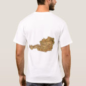 オーストリアの旗 + 地図 + 文字のTシャツ Tシャツ (裏面)