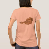 オーストリアの旗+地図Tシャツ Tシャツ (裏面)