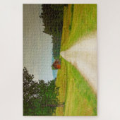 オーストリアの木造の小屋と通路 ジグソーパズル (縦)