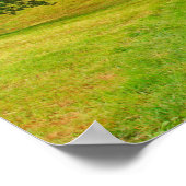 オーストリアの木造の小屋と通路 ポスター (角)