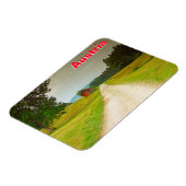 オーストリアの木造の小屋と通路 マグネット (左側)