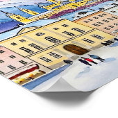 オーストリアの水彩画のクリスマス ポスター (角)