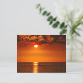 オーストリアの湖コンスタンスでボーラルベルグサンセット ポストカード (スタンド正面)