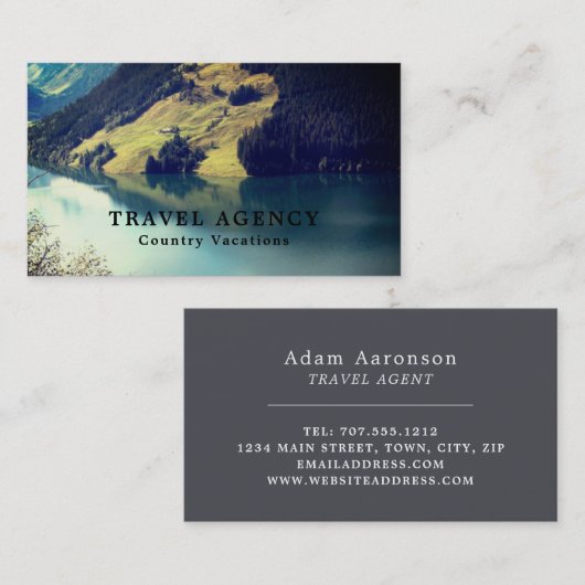 オーストリアの湖、旅行代理店名刺 名刺 (正面/裏面)