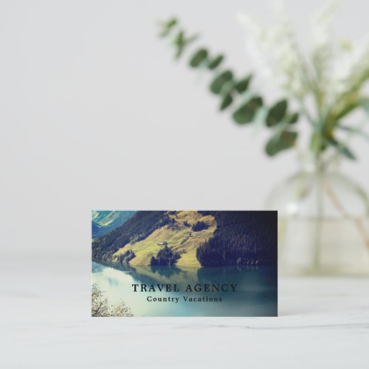 オーストリアの湖、旅行代理店名刺 名刺 (スタンド正面)