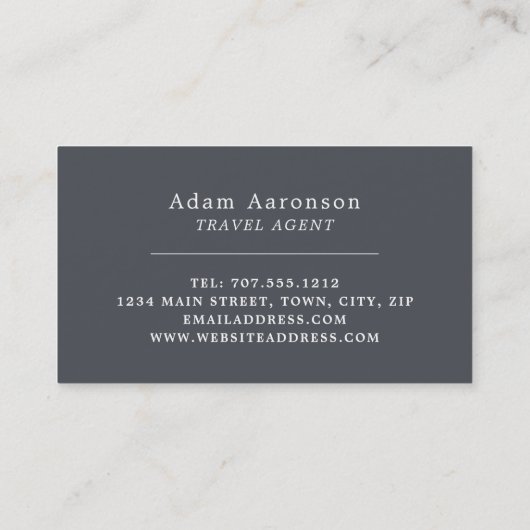 オーストリアの湖、旅行代理店名刺 名刺 (裏面)