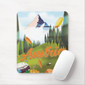 オーストリアの漫画旅行ポスター マウスパッド (マウス)