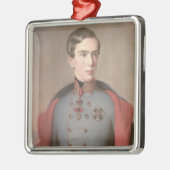 オーストリアの皇帝フランツヨセフのポートレート メタルオーナメント (左)