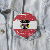 オーストリアの紋章付き外衣の旗 缶バッジ (インサイチュ)