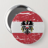 オーストリアの紋章付き外衣の旗 缶バッジ (正面&裏面)