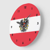 オーストリアの紋章 ラージ壁時計 (傾斜)