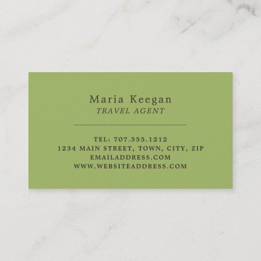 オーストリアの風景、旅行代理店名刺 名刺 (裏面)