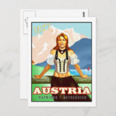 オーストリアを訪問! ポストカード (正面/裏面)
