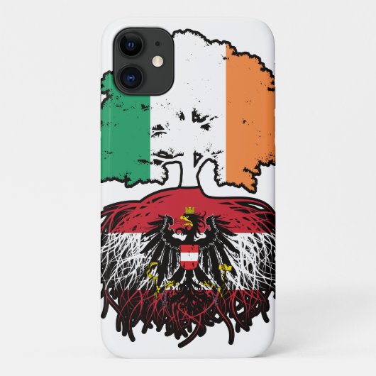 オーストリアアイリッシュアイルランドツリールーツ国旗 Case-Mate iPhoneケース (裏面)