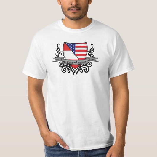 オーストリアアメリカの盾の旗 Tシャツ (正面)