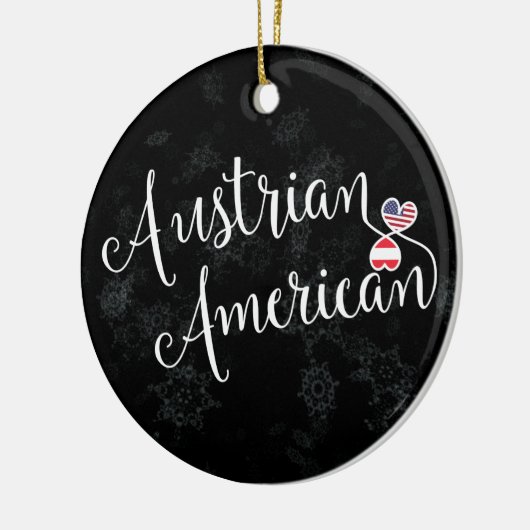 オーストリアアメリカンハートクリスマスツリーオーナメント セラミックオーナメント (左)