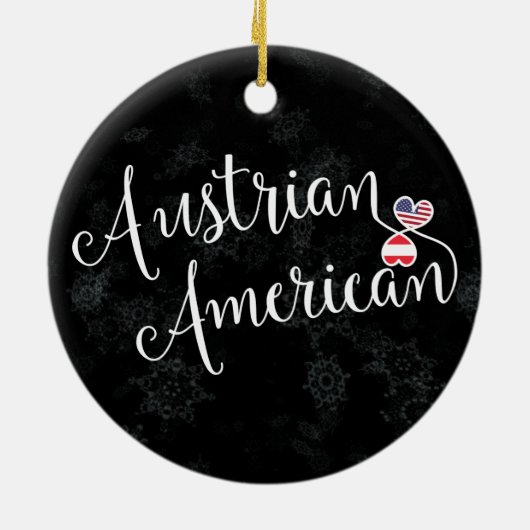 オーストリアアメリカンハートクリスマスツリーオーナメント セラミックオーナメント (裏面)