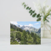 オーストリアアルプスの油絵イラストレーション。 ポストカード (スタンド正面)