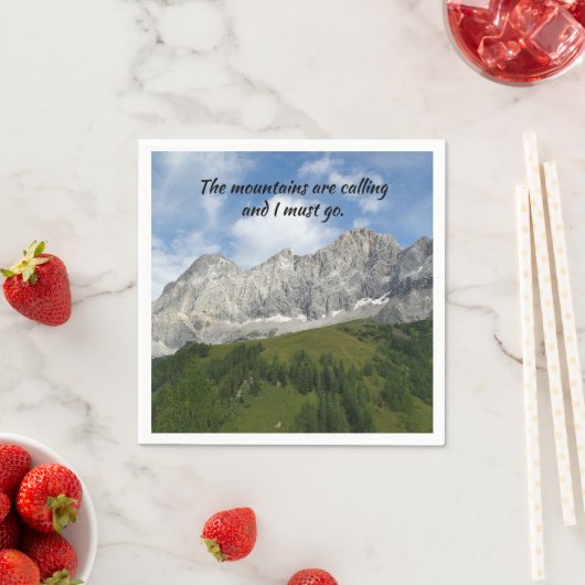 オーストリアアルプスウィズ引用文 スタンダードカクテルナプキン (インサイチュ)