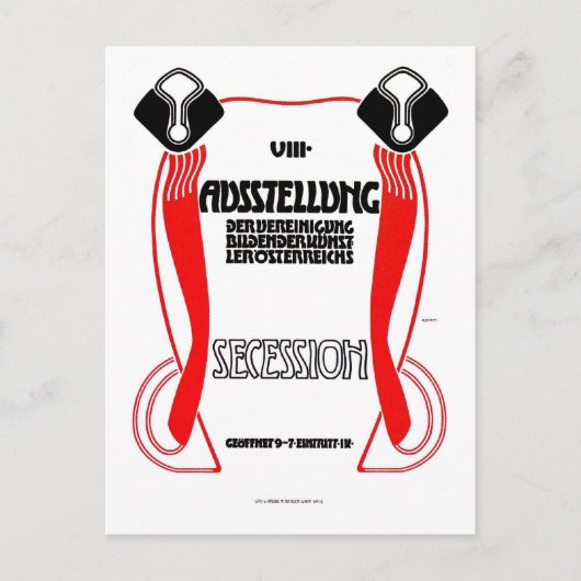 オーストリアウィーンジュゲンドスティルアールヌーボー博覧会 ポストカード (正面)