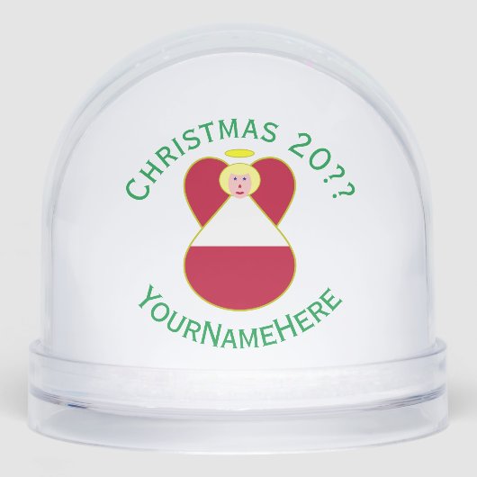 オーストリアエンジェルクリスマスパーソナライズされた国旗 (正面)