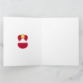 オーストリアエンジェルクリスマスパーソナライズされた国旗 カード (内部)