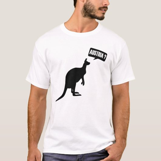 オーストリアオーストラリアおもしろいデザイン Tシャツ (正面)