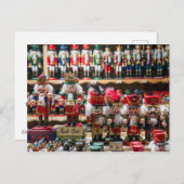 オーストリアクリスマスマーケットのくるみ割りのおもちゃ シーズンポストカード (正面/裏面)