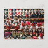 オーストリアクリスマスマーケットのくるみ割りのおもちゃ シーズンポストカード (正面)