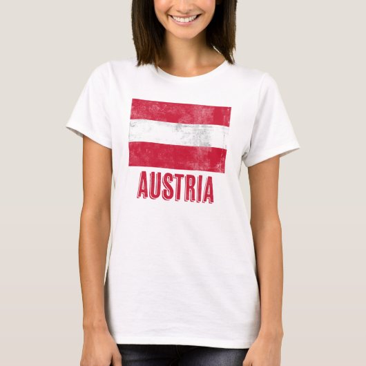 オーストリアグランジ国旗「見た目」 Tシャツ (正面)