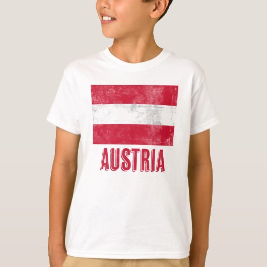 オーストリアグランジ国旗「見た目」 Tシャツ (正面)