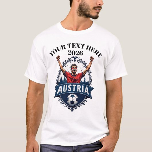 オーストリアサッカー代表チームサポーター Tシャツ (正面)