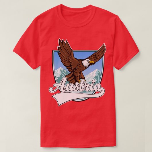 オーストリアスキー山旅行パッチ Tシャツ (デザイン正面)